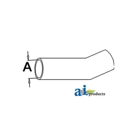 A & I Products Radiator Hose, Upper 7" x1.7" x1.7" A-890195M1